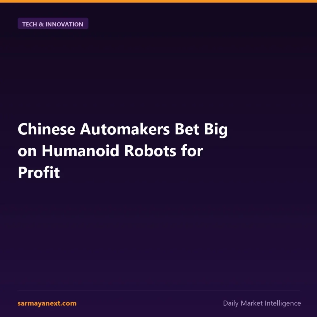 Chinese Automakers Bet Big on Humanoid Robots for Profit