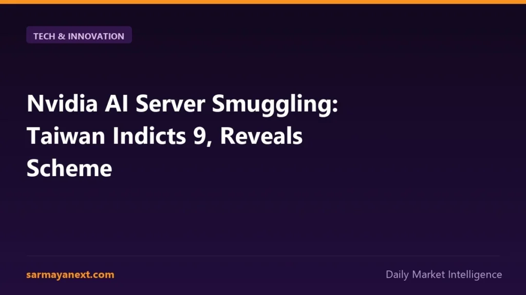 Nvidia AI Server Smuggling: Taiwan Indicts 9, Reveals Scheme