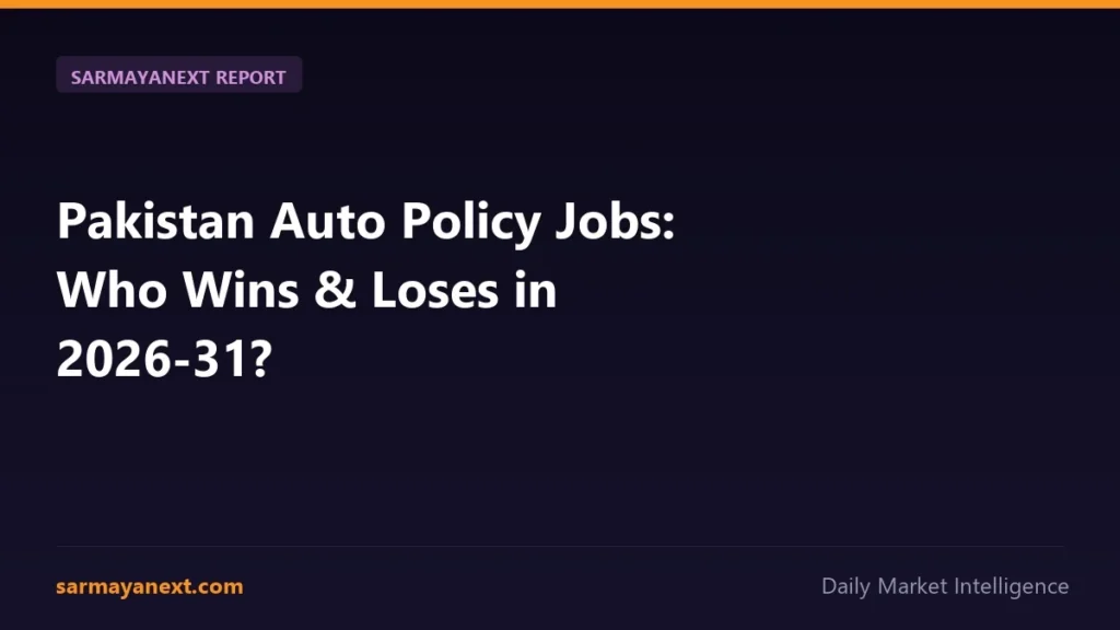 Pakistan Auto Policy Jobs: Who Wins & Loses in 2026-31?