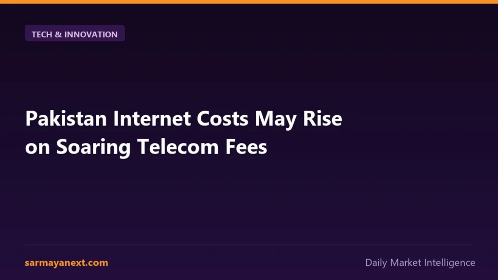 Pakistan Internet Costs May Rise on Soaring Telecom Fees