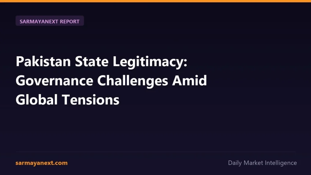 Pakistan State Legitimacy: Governance Challenges Amid Global Tensions