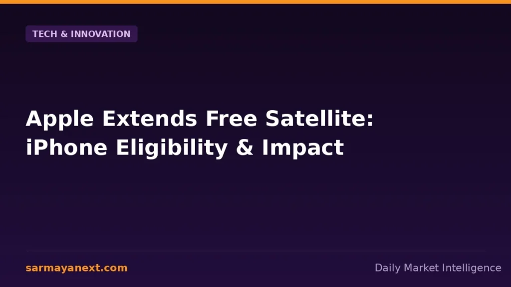 Apple Extends Free Satellite: iPhone Eligibility & Impact