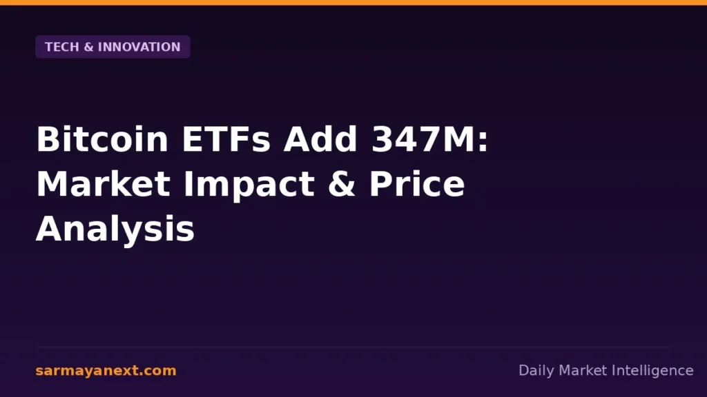 Bitcoin ETFs Add 347M: Market Impact & Price Analysis