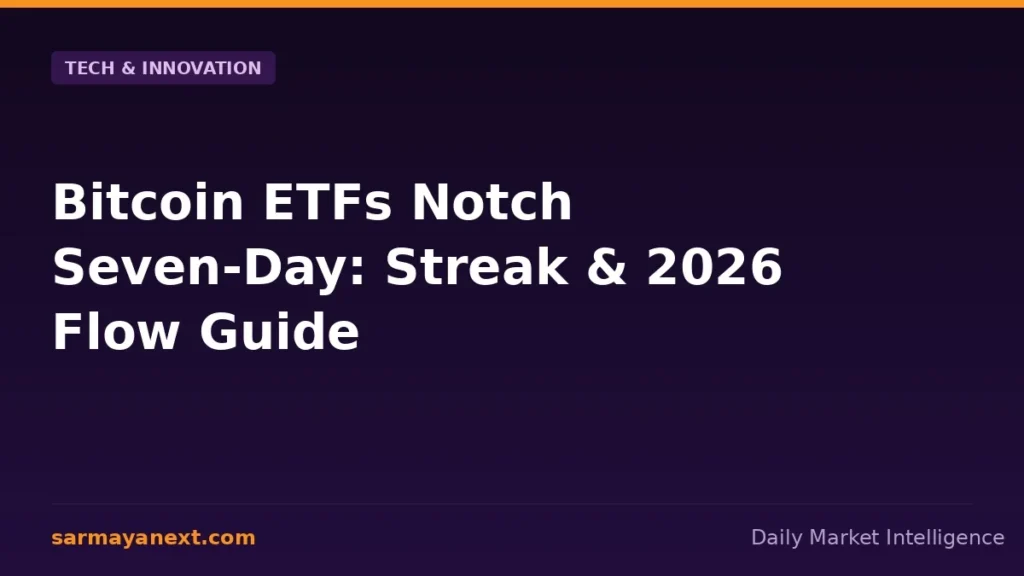 Bitcoin ETFs Notch Seven-Day: Streak & 2026 Flow Guide
