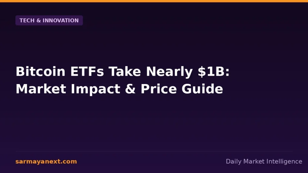 Bitcoin ETFs Take Nearly $1B: Market Impact & Price Guide