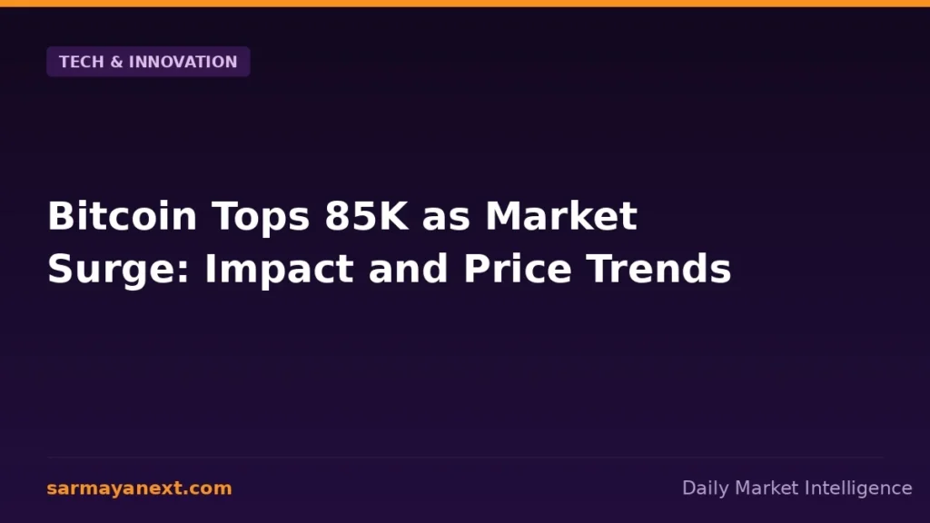 Bitcoin Tops 85K as Market Surge: Impact and Price Trends