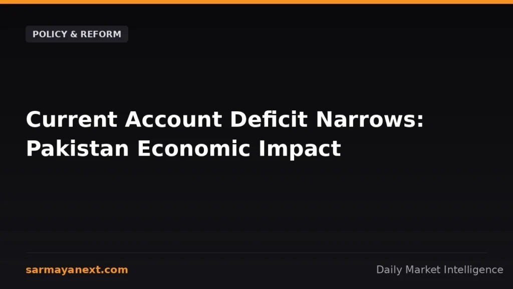Current Account Deficit Narrows: Pakistan Economic Impact