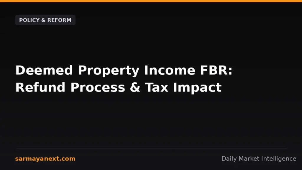 Deemed Property Income FBR: Refund Process & Tax Impact