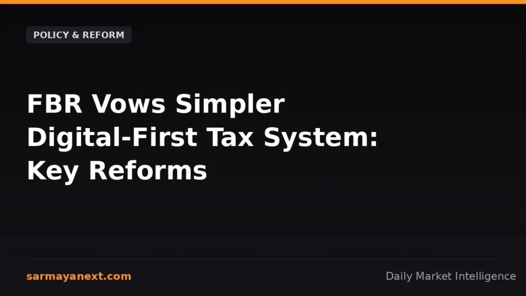 FBR Vows Simpler Digital-First Tax System: Key Reforms