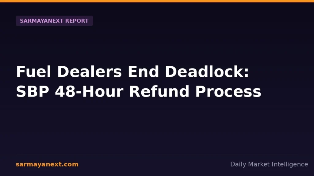 Fuel Dealers End Deadlock: SBP 48-Hour Refund Process