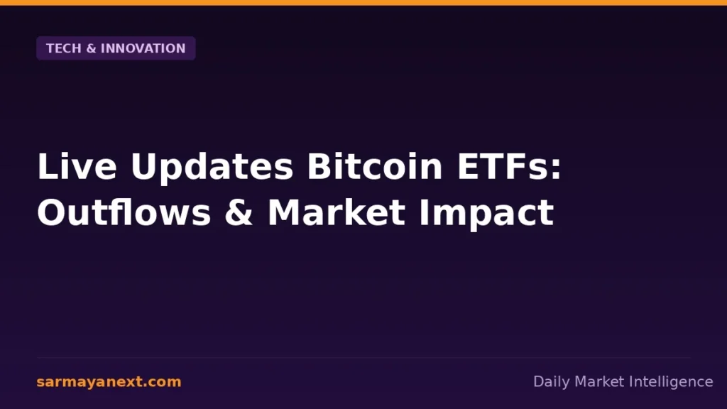 Live Updates Bitcoin ETFs: Outflows & Market Impact