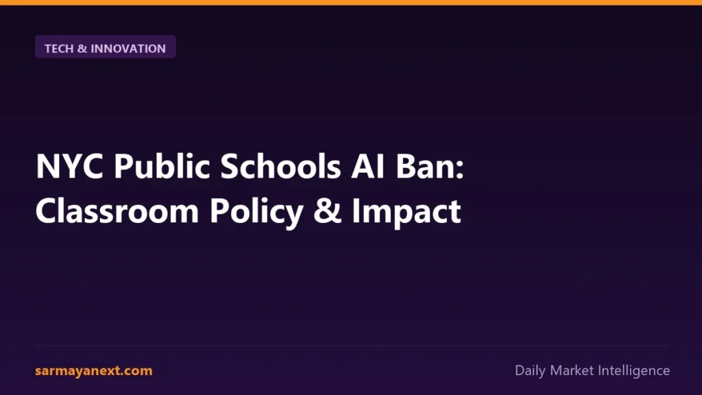 NYC Public Schools AI Ban: Classroom Policy & Impact