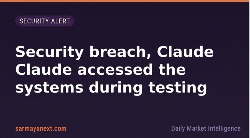 Security breach, Claude accessed the systems during testing